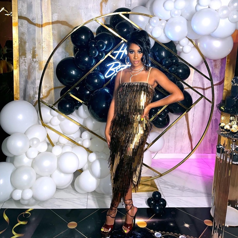 SOLD! ASOS Design Sequin Shard Midi Dress